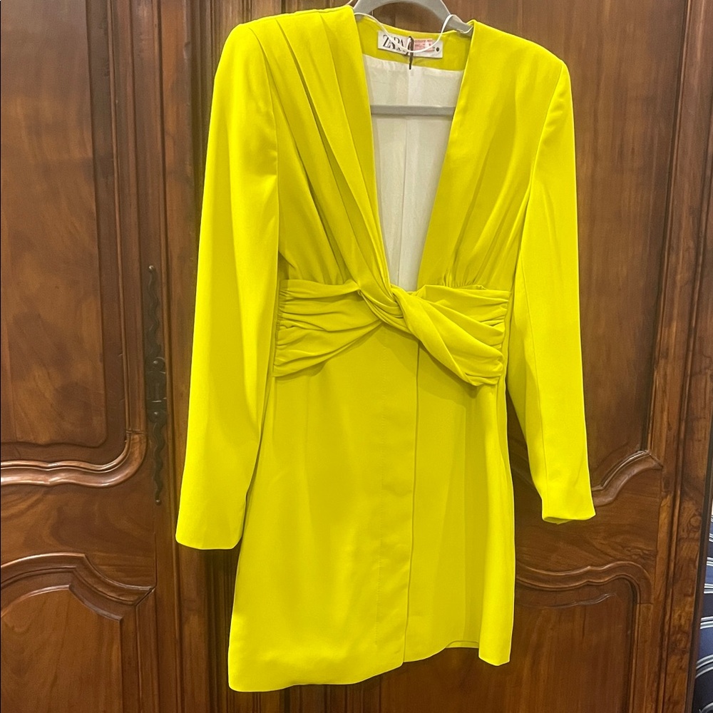 🎉HOST PICK🎉 Zara Women's Long Sleeve Blazer Dress Size XS - Picture 2 of 12